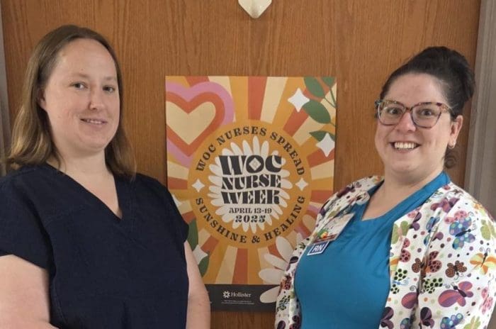 Wound Clinic - Brandi.Ivy 4.2025b Two nurses at Wound Clinic smiling at camera