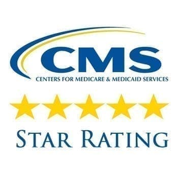 Centers for Medicare & Medicaid servicing logo and star rating