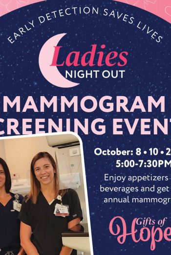 Mammogram Walk-In Screening Clinics – Oct. 8, 10, 22, 24 from 5-7:30PM