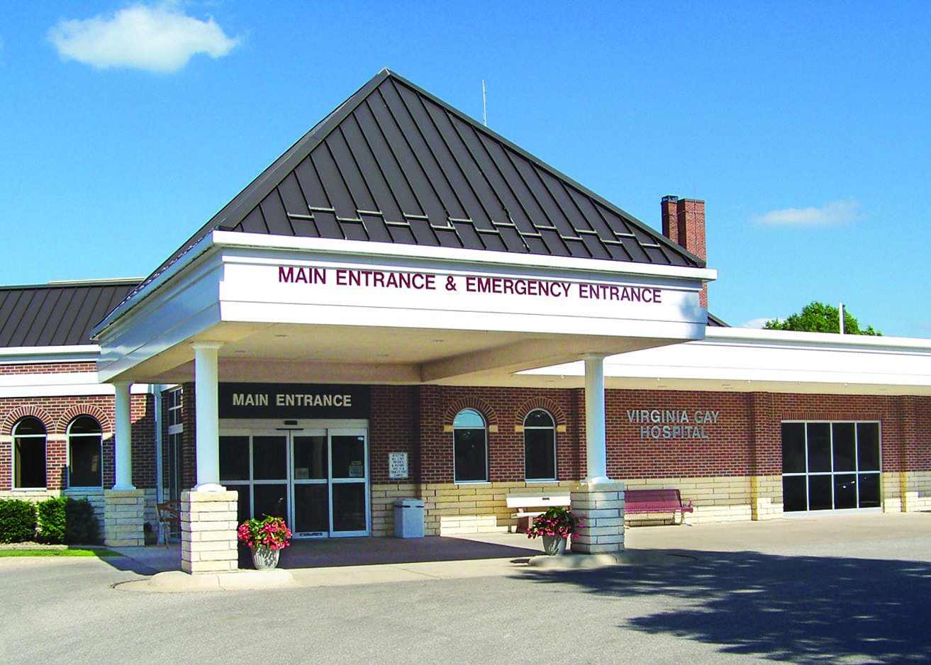 Virginia Gay Hospital Main Entrance and Emergency Entrance
