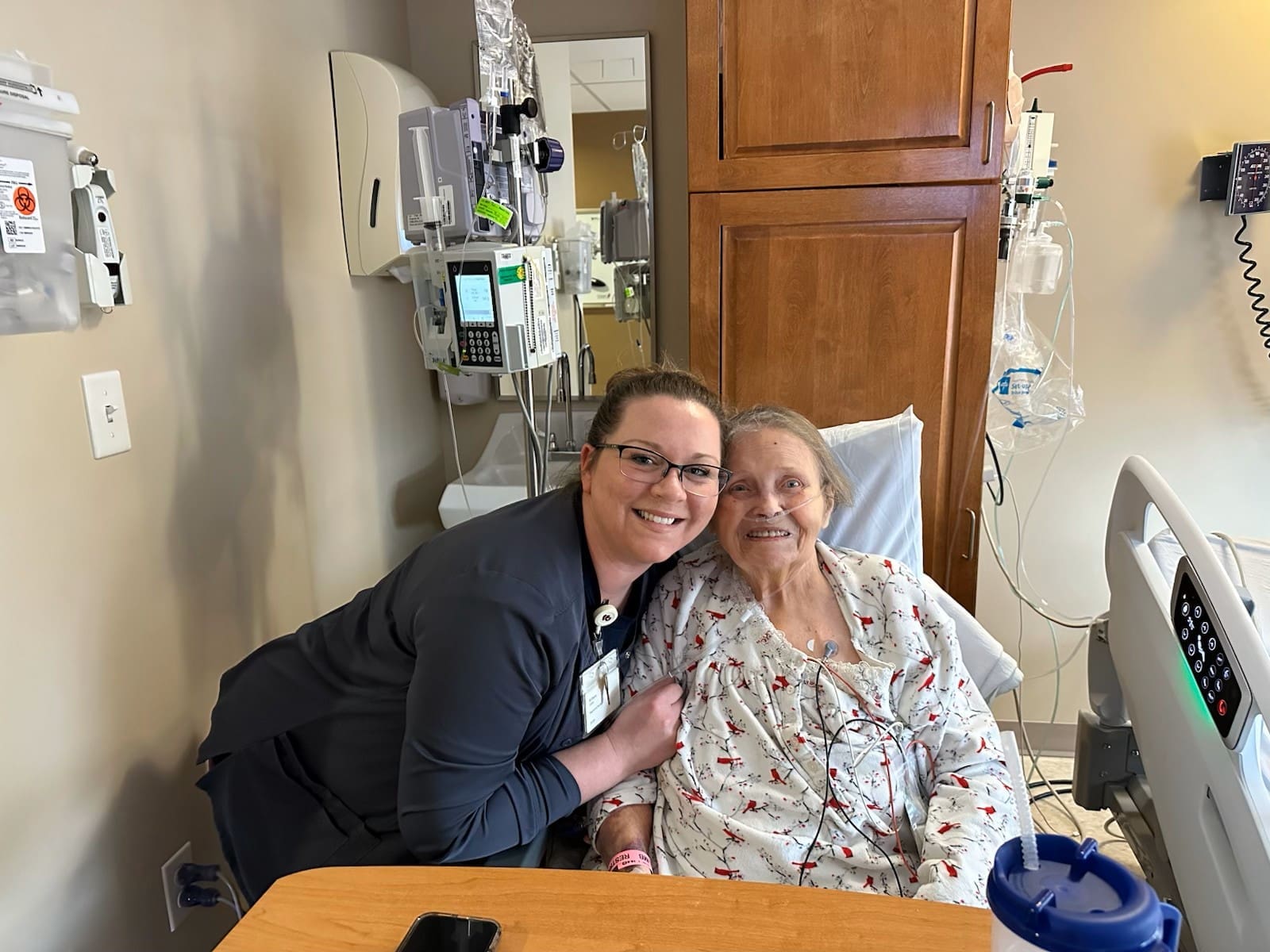 VGH Honors the Legacy of Dr. Tony and Dottie Anthony, nurse and older patient in hospital