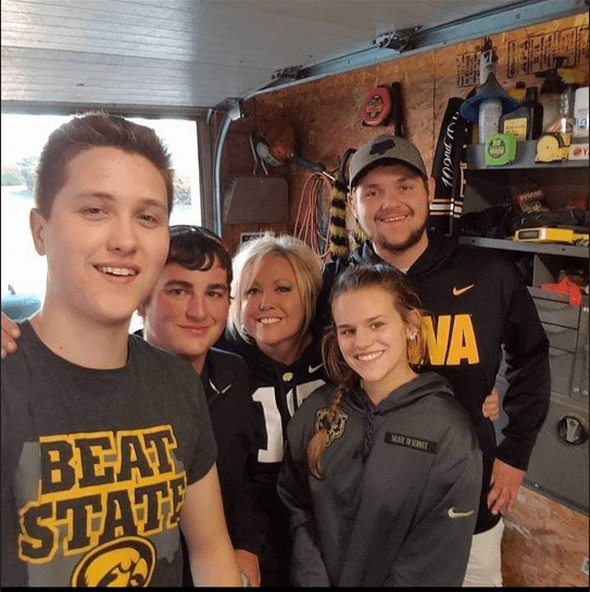 Brook Salger, family smiling at camera